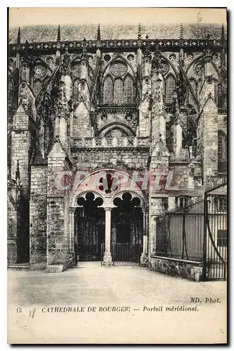 Cartes postales Cathedrale de Bourges Portail meridional