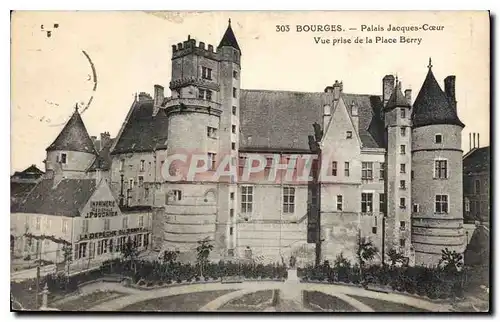 Ansichtskarte AK Bourges Palais Jacques Coeur Vue prise de la Place Berry