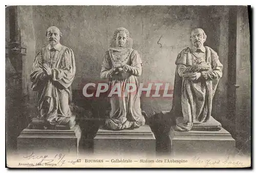 Cartes postales Bourges Cathedrale Statues de l'Ausbespine