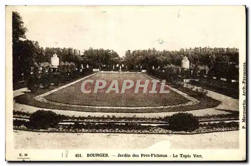 Ansichtskarte AK Bourges Jardin des Pres Fichaux Le Tapis Vert