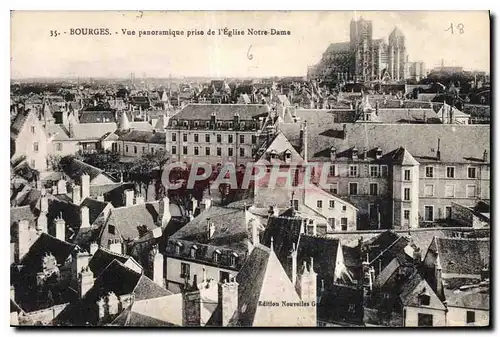 Ansichtskarte AK Bourges Vue panoramique prise de l'Eglise Notre Dame