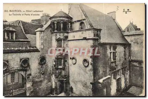 Cartes postales Bourges Hotel Lallemant La Tourelle et Porte d'Entree