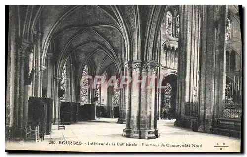 Cartes postales Bourges Interieur de la Cathedrale Pourtour du Choeur cote Nord