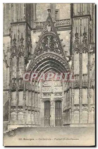 Cartes postales Bourges Cathedrale Portails St Guillaume