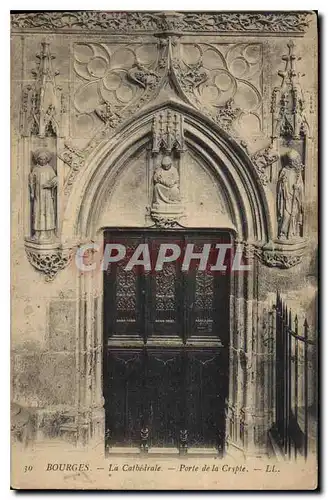 Ansichtskarte AK Bourges La Cathedrale Porte de la Crypte