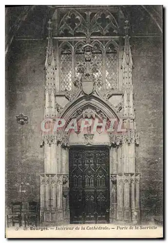Cartes postales Bourges Interieur de la Cathedrale Porte de la Sacristie