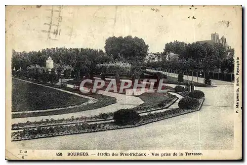 Cartes postales Bourges Jardin des Pres Fichaux Vue prise de la Terrasse