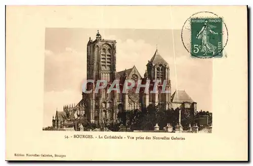 Ansichtskarte AK Bourges La Cathedrale Vue prise des Nouvelles Galeries