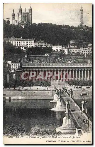 Ansichtskarte AK Lyon Palais de justice et Pont du Palais de Justice