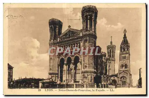 Cartes postales Lyon Notre Dame de Fourviere la Fa�ade