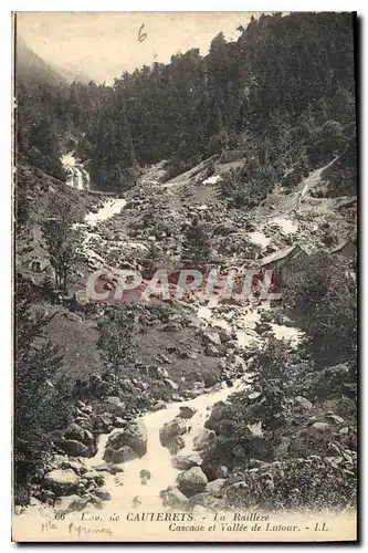 Ansichtskarte AK Environs de Cauterets La Raillere Cascade et Vallee de Lutour