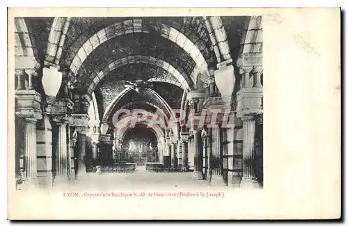 Cartes postales Lyon Crypte de la Basilique ND de Fourviere Dediee a St Joseph