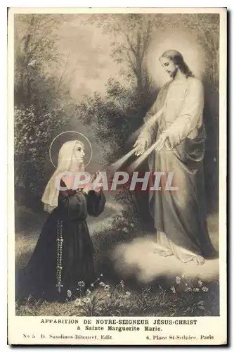 Cartes postales Apparition de Notre Seigneur Jesus Christ a Salute Marguerite Marie