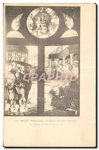 Cartes postales La Sybille Tiburtine Verrerie de Jean Cousin au chateau de Fleurigny