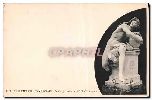 Cartes postales Musee du Luxembourg St Marceaux Genie gardant le secret de la tombe
