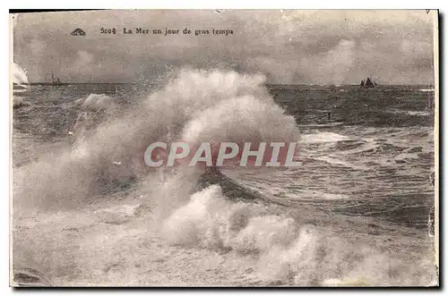 Cartes postales La Mer un jour gros temps
