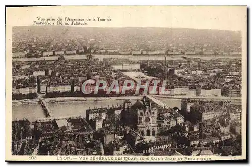 Cartes postales Lyon  Vue Generale des Quartiers Saint Jean et Bellecour