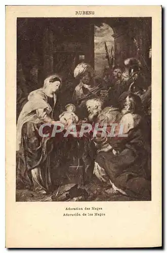 Cartes postales Rubens Adoration des Mages