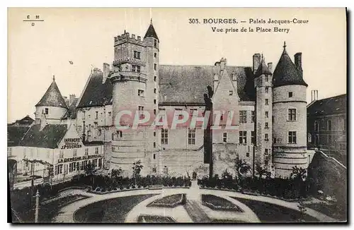 Ansichtskarte AK Bourges Palais Jacques Coeur Vue prise de la Place Berry