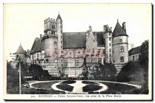 Ansichtskarte AK Bourges Palais Jacques Coeur vue de la Place Berry