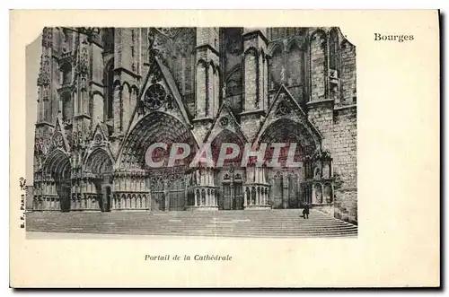 Ansichtskarte AK Bourges Portail de la Cathedrale