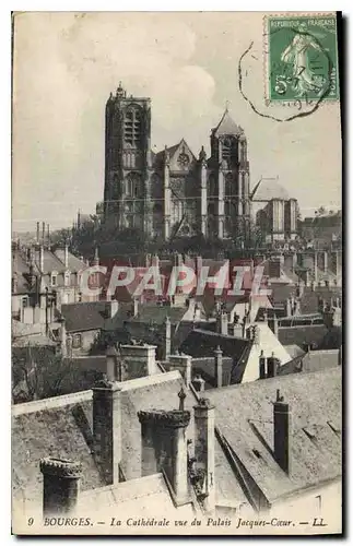 Cartes postales Bourges La Cathedrale vue du Palais Jacques Coeur