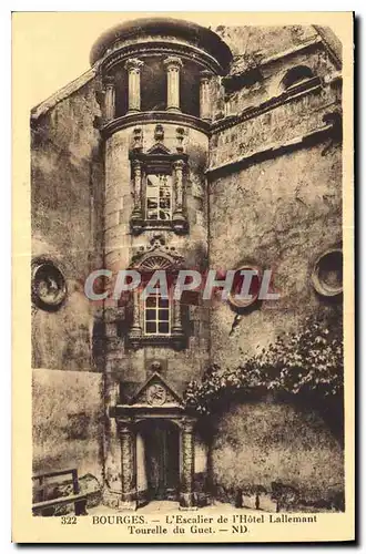 Ansichtskarte AK Bourges L'Escalier de l'Hotel Lallemant Tourelle du Guet