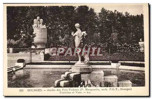 Cartes postales Bourges Jardin des Pres Fichaux