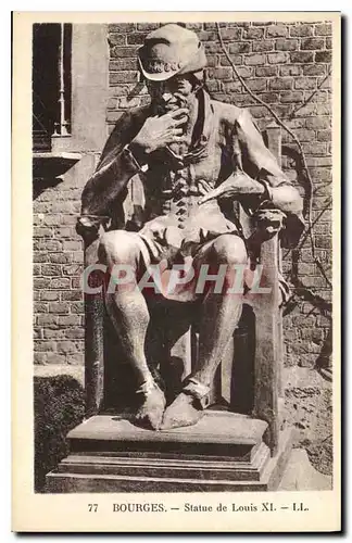 Cartes postales Bourges Statue de Louis