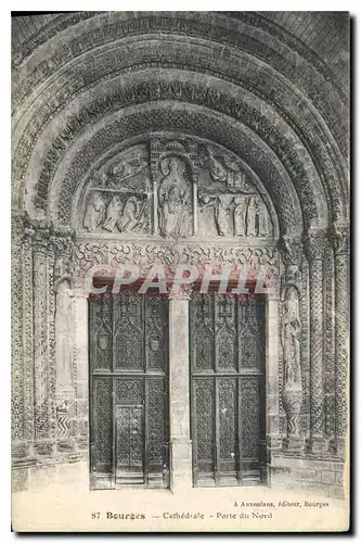 Ansichtskarte AK Bourges Cathedrale Porte du Nord