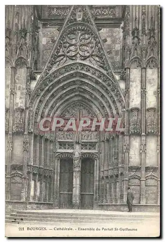 Ansichtskarte AK Bourges Cathedrale Ensemble du Portail St Guillaume