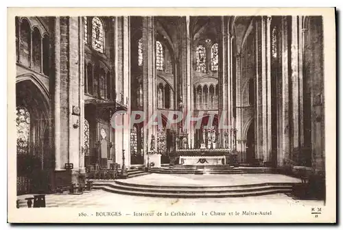 Ansichtskarte AK Bourges Interieur de la Cathedrale Le Choeur et le Maitre Autel