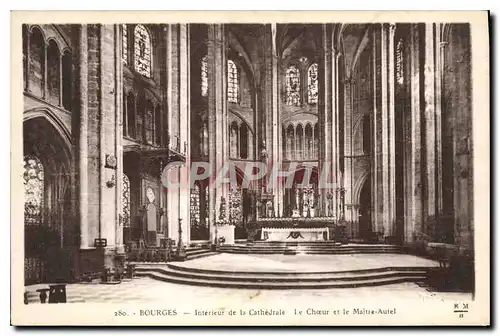 Cartes postales Bourges Interieur de la Cathedrale Le Choeur et le Maitre Autel