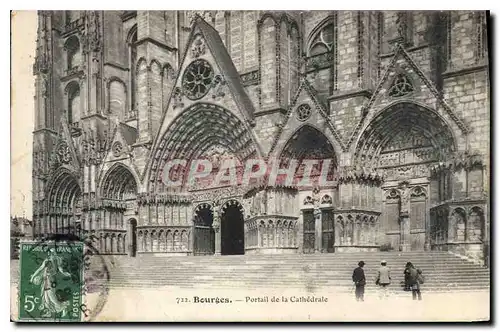 Ansichtskarte AK Bourges Portails de la Cathedrale