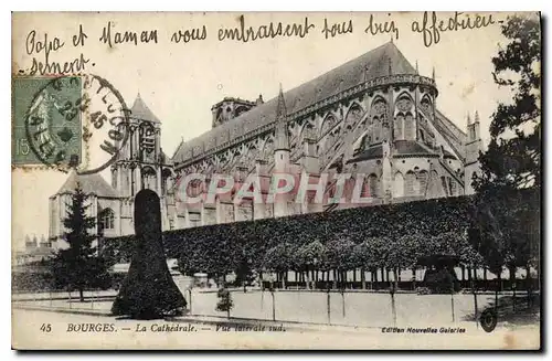 Ansichtskarte AK Bourges La Cathedrale Vue laterale sud