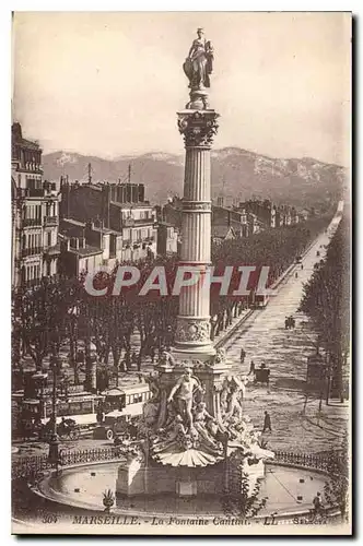 Cartes postales Marseille La Fontaine Cantini Tramway