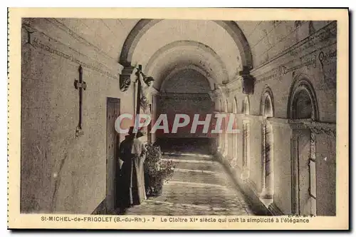 Ansichtskarte AK St Michel de Frigolet B du Rh le Cloitre XI siecle qui unit la Simplicite a l'elegance