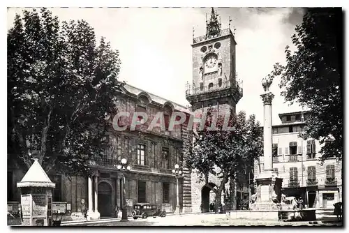 Cartes postales Aix en provence Place de la Mairie et le Beffroi