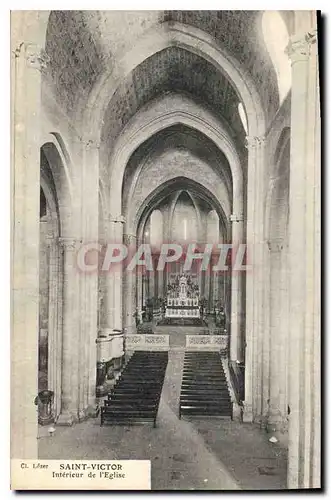 Cartes postales Saint Victor Interieur de l'eglise