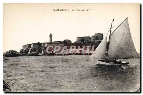 Cartes postales Marseille le Chateau d'If Bateau