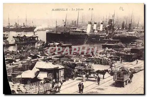 Ansichtskarte AK Marseille la Joliette Bateaux