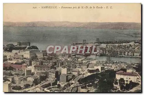 Ansichtskarte AK Marseille Panorama pris de N D de la Garde