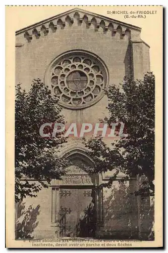 Ansichtskarte AK St Michel de Frigolet B du Rh Eglise Abbatiale XIX siecle Facade soure d'Ornements inachevee dev