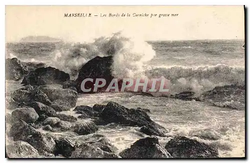 Ansichtskarte AK Marseille les Bords de la Corniche par grosse mer