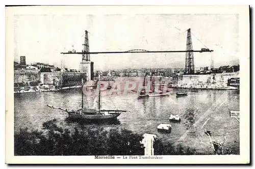 Cartes postales Marseille le Pont Transbordeur Bateaux