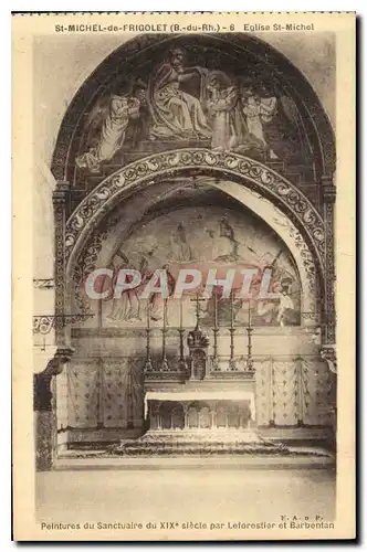 Cartes postales St Michel de Frigolet B du Rh Eglise St Michel Peintures du Sanctuaire du XIX siecle par Lefores