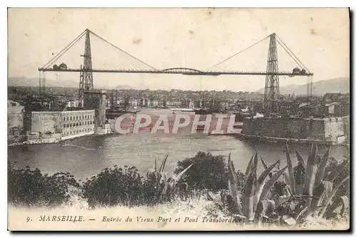 Ansichtskarte AK Marseille Entree du Vieux Port et Pont Transbordeur