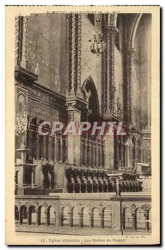 Cartes postales St Michel de Frigolet B du Rh Eglise abbatiale les Stalles du Choeur