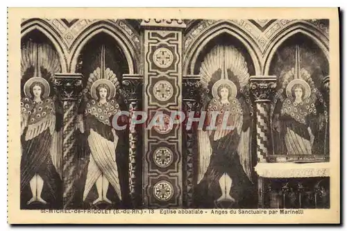 Cartes postales St Michel de Frigolet B du Rh Eglise abbatiale Anges du Sanctuaire par Marineill