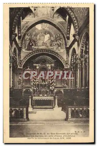 Cartes postales St Michel de Frigolet B du Rh Chapelle du Bon Remede XI siecle Boiseries dorees ex voto d'Anne d